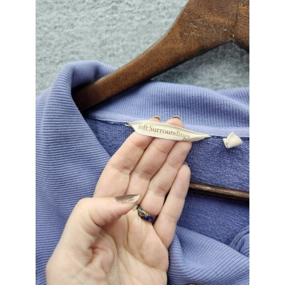 Soft Surroundings Womens Lavender Pullover Sweater 1X Cotton/Polyester Blend - Picture 2 of 5